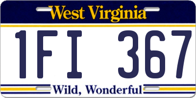 WV license plate 1FI367