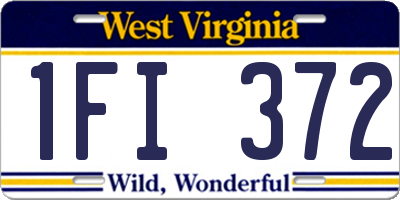 WV license plate 1FI372