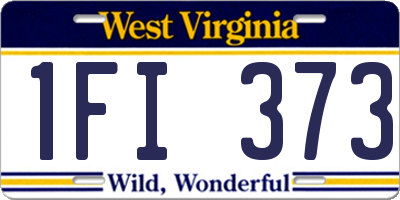 WV license plate 1FI373