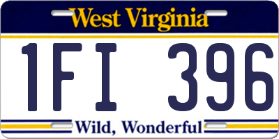 WV license plate 1FI396