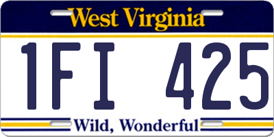 WV license plate 1FI425
