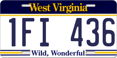 WV license plate 1FI436