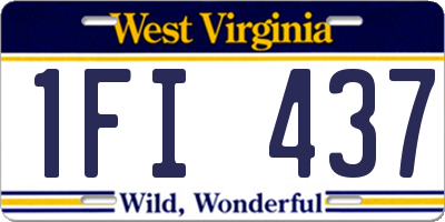 WV license plate 1FI437