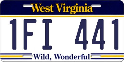 WV license plate 1FI441