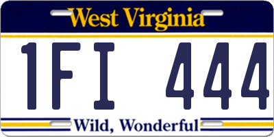 WV license plate 1FI444
