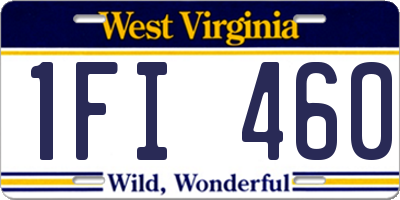 WV license plate 1FI460