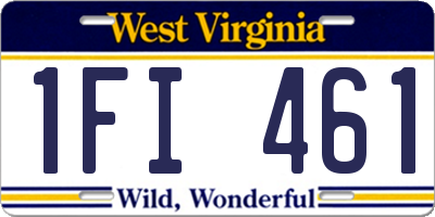 WV license plate 1FI461