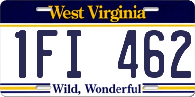 WV license plate 1FI462