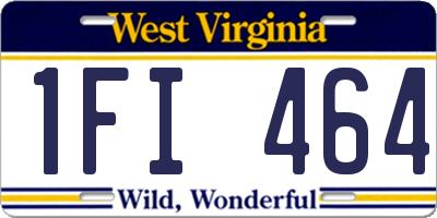 WV license plate 1FI464