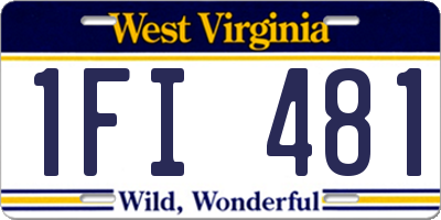 WV license plate 1FI481