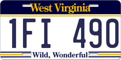 WV license plate 1FI490