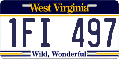 WV license plate 1FI497
