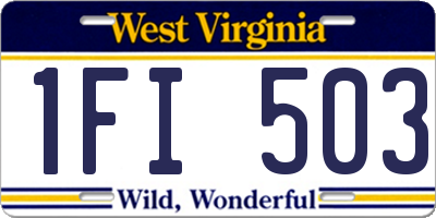 WV license plate 1FI503