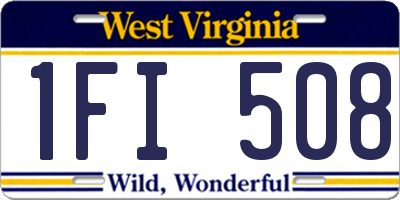 WV license plate 1FI508