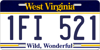 WV license plate 1FI521