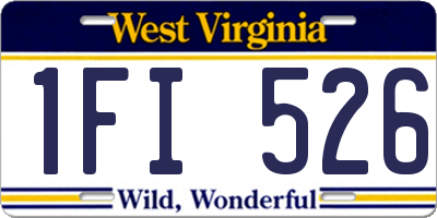 WV license plate 1FI526