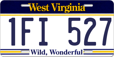 WV license plate 1FI527
