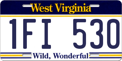 WV license plate 1FI530
