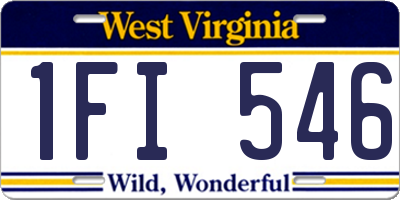 WV license plate 1FI546