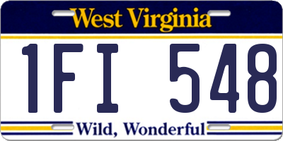 WV license plate 1FI548
