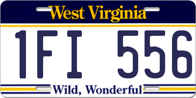 WV license plate 1FI556