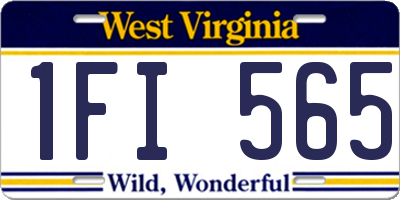 WV license plate 1FI565