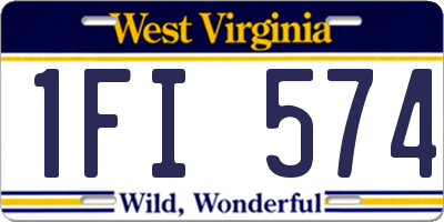 WV license plate 1FI574