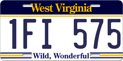 WV license plate 1FI575