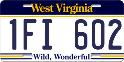 WV license plate 1FI602