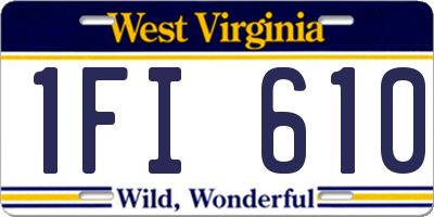 WV license plate 1FI610