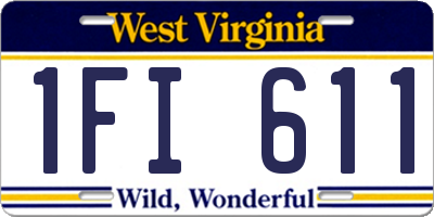 WV license plate 1FI611