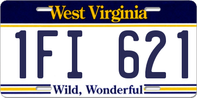 WV license plate 1FI621