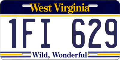 WV license plate 1FI629