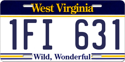 WV license plate 1FI631