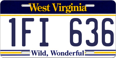 WV license plate 1FI636