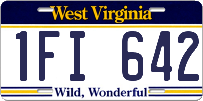 WV license plate 1FI642