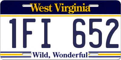 WV license plate 1FI652