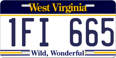 WV license plate 1FI665