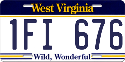 WV license plate 1FI676