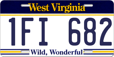 WV license plate 1FI682