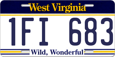 WV license plate 1FI683