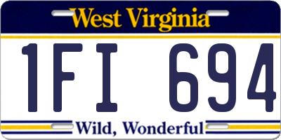 WV license plate 1FI694