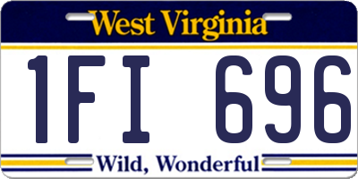 WV license plate 1FI696