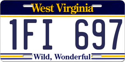WV license plate 1FI697