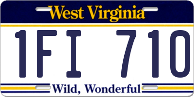 WV license plate 1FI710