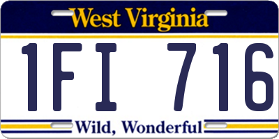WV license plate 1FI716