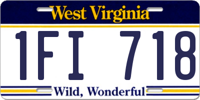 WV license plate 1FI718