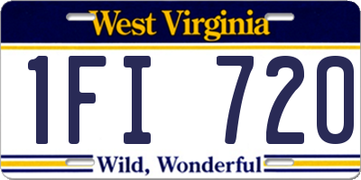 WV license plate 1FI720