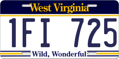 WV license plate 1FI725