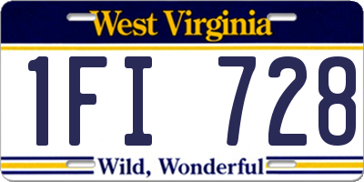 WV license plate 1FI728